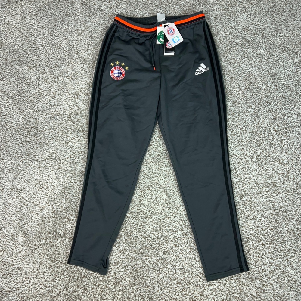 Bayern Munich Pants Mens Medium Gray Adidas Climacool Soccer Training Sweat